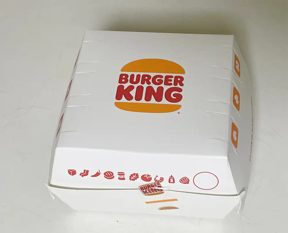 버거킹 더오치 맥시멈 원파운더 버거 포장 상자