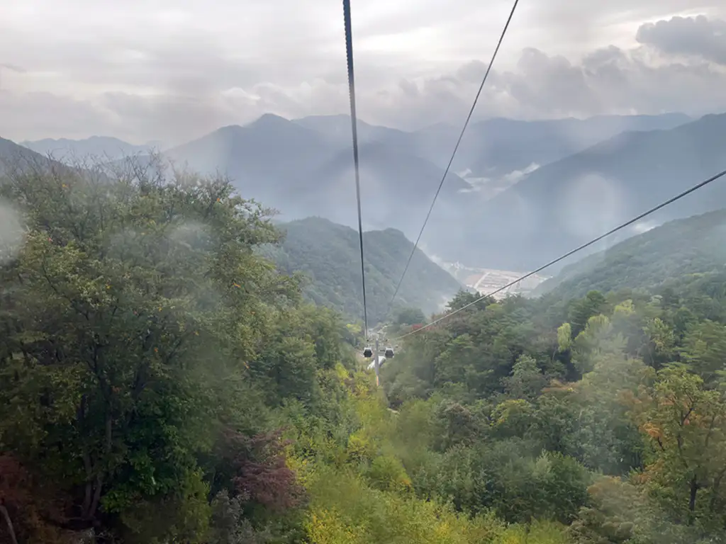 가리왕산 케이블카 상행