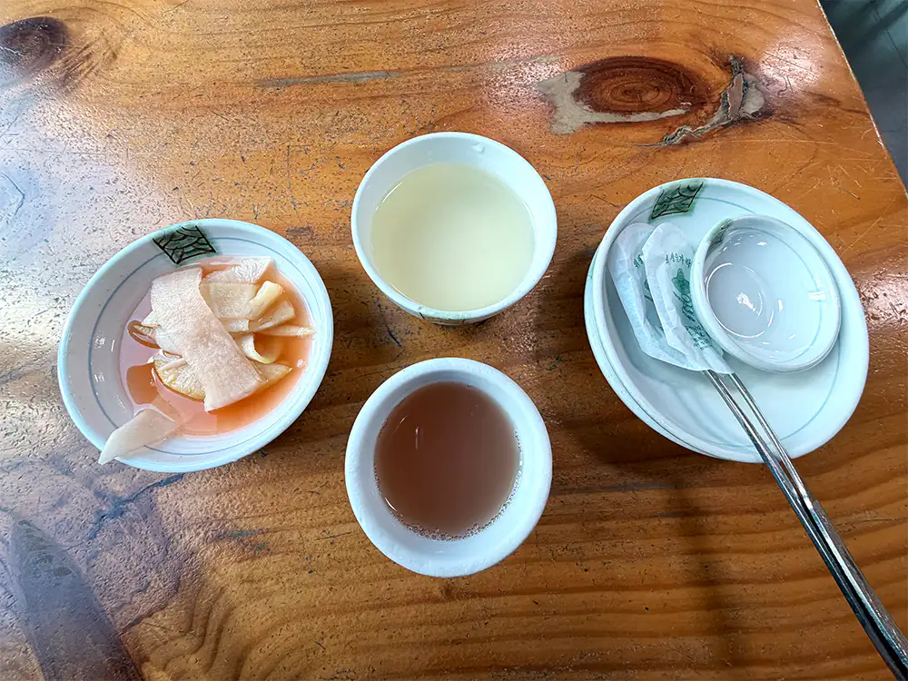 평양 면옥 밑반찬