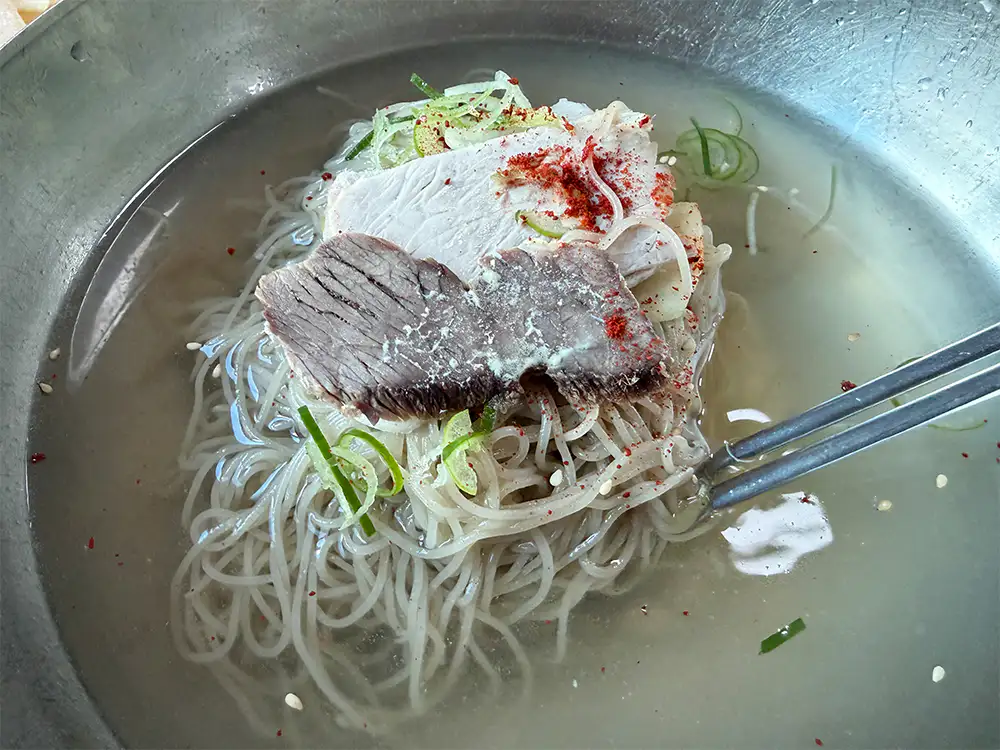 평양 면옥 계란을 걷어낸 물냉면