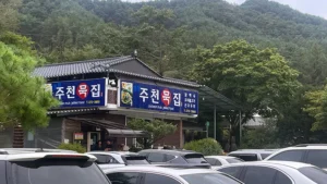 주천 묵집 간판